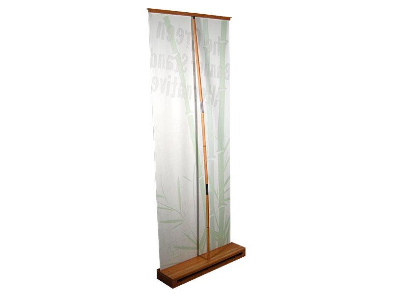 Eco1st Bamboo Retractable Banner Stand - Back View