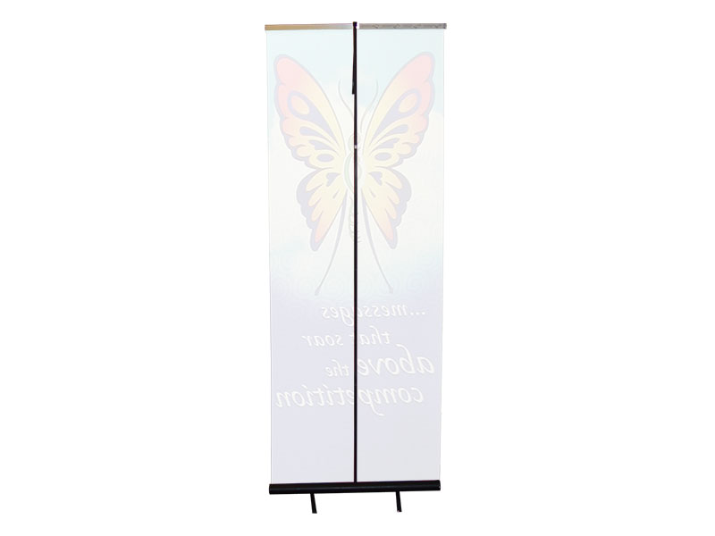 Courier Banner Stand - 33"w x 88"h Lightweight Portable Banner Stand - Back View