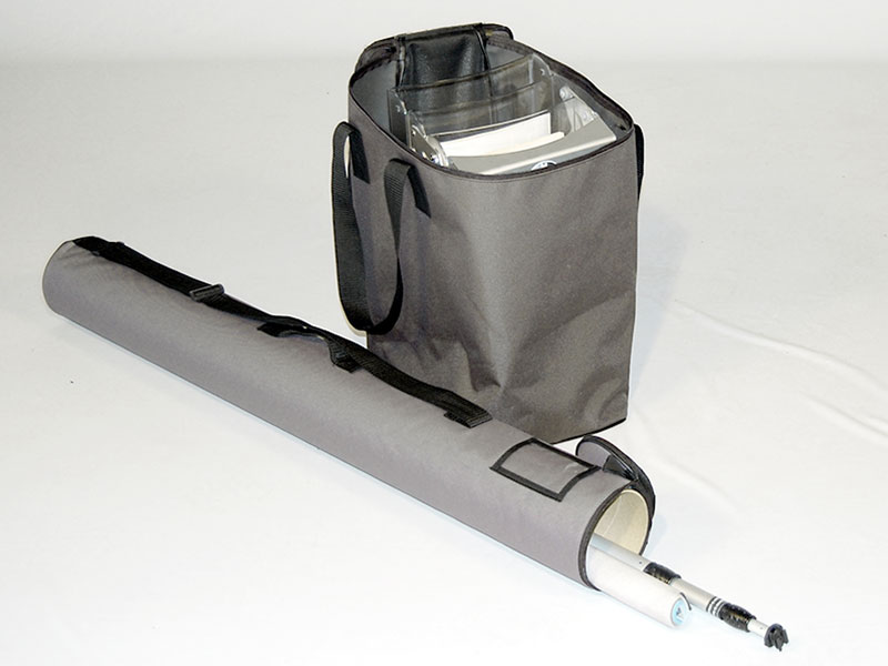 InfoPlus Literature Holder Banner Stand - Included Bags for Base Literature Holders, Mast and Fabric Graphic