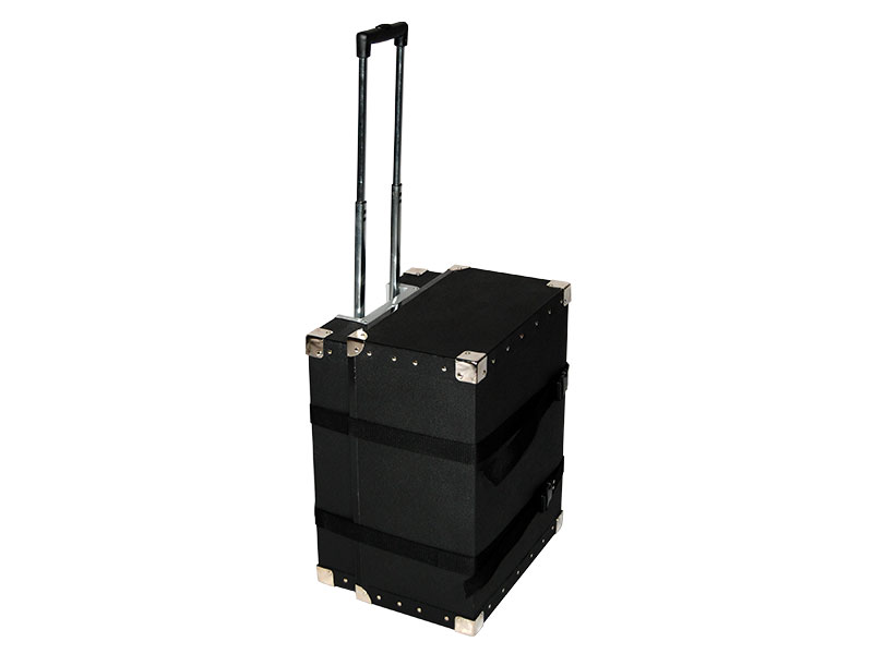 Optional Black Hard Case with Wheels and Handle - Holds Literature Holder Base - Handle Disappears Into Case