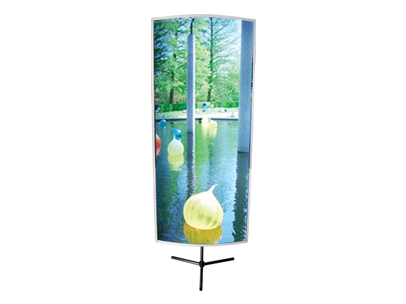 Luminary 72 Backlit Telescopic Banner Stand - 48" Lightbox version shown - silver finish telescopic stand  - Lambda Duratrans Backlit Graphic