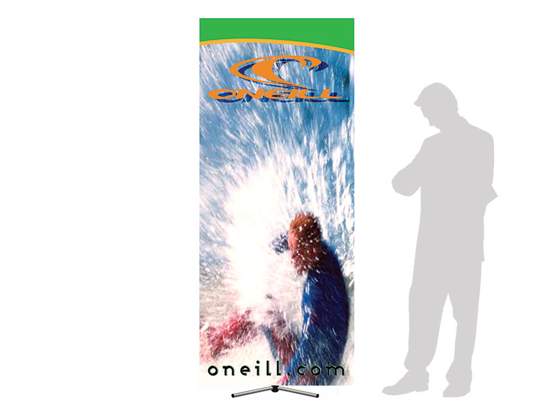 Summit Telescopic Banner Stand - Silver - Dye Sublimated Fabric Graphic