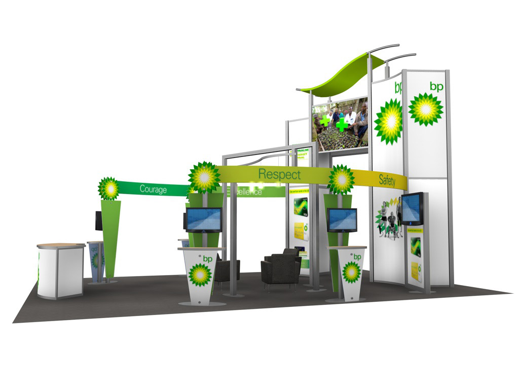 RE-9029 / BP Trade Show Rental Display -- Image 1