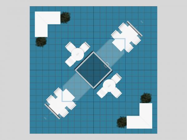 RE-9212 Island Rental Trade Show Exhibit -- Plan View