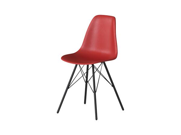 CEGS-049 | Chelsea Chair w/ Black Tower Base Red | Trade Show Furniture Rental