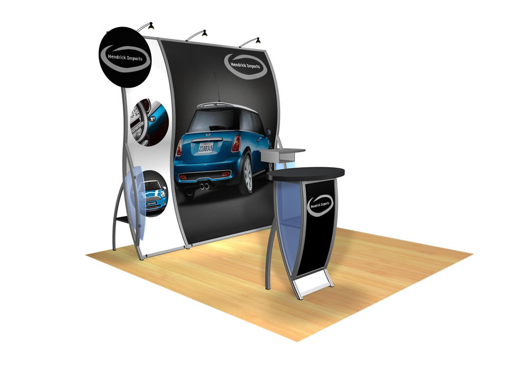 Perfect 10 VK-1505 Portable Hybrid Trade Show Display -- Image 3 (circle header) 