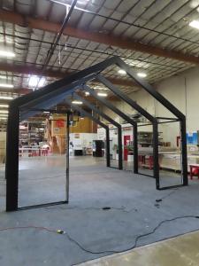 Wood and Aluminum Gable Arch Structure with SuperNova LED Lights -- View 2