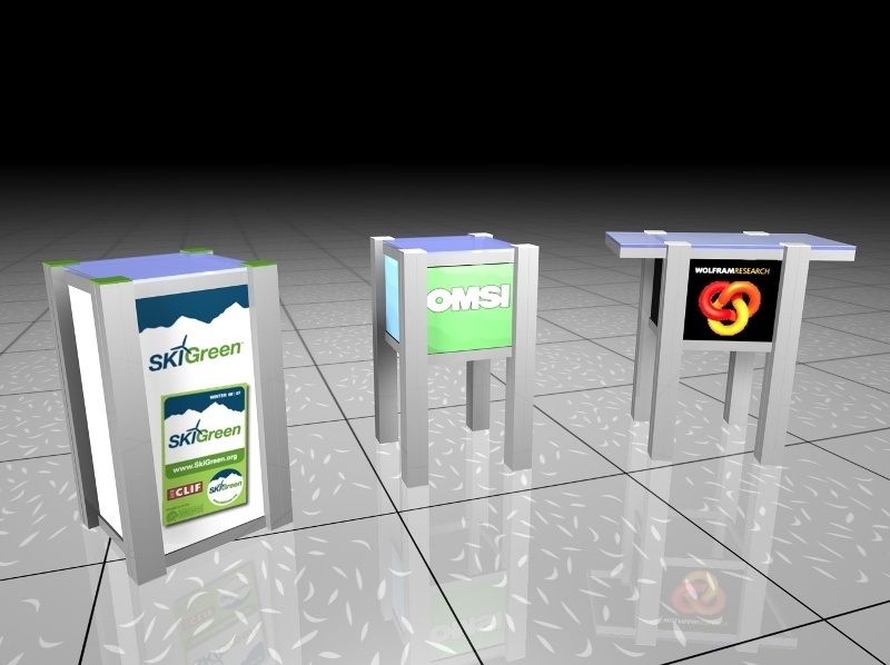 RE-1204 Rental Display / Square Pedestal -- Image 2