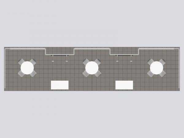 RENTAL | RE-4004 SuperNova LED Inline Exhibit -- Plan View