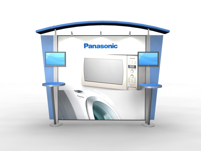 VK-1001 Trade Show Exhibit
Shown with Optional Monitor Mounts -- Image 2