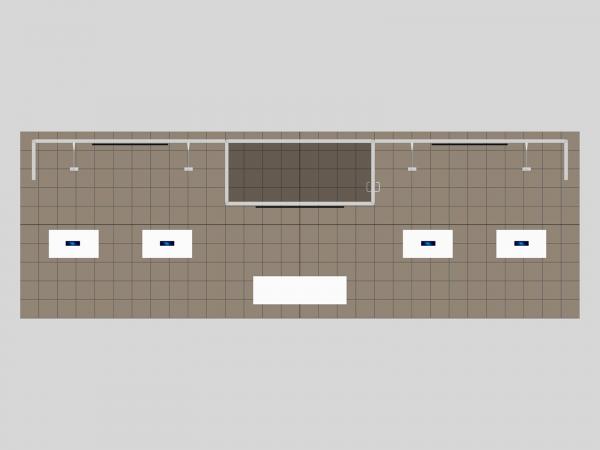 GK-3004 Gravitee Modular Inline Exhibit -- Plan View